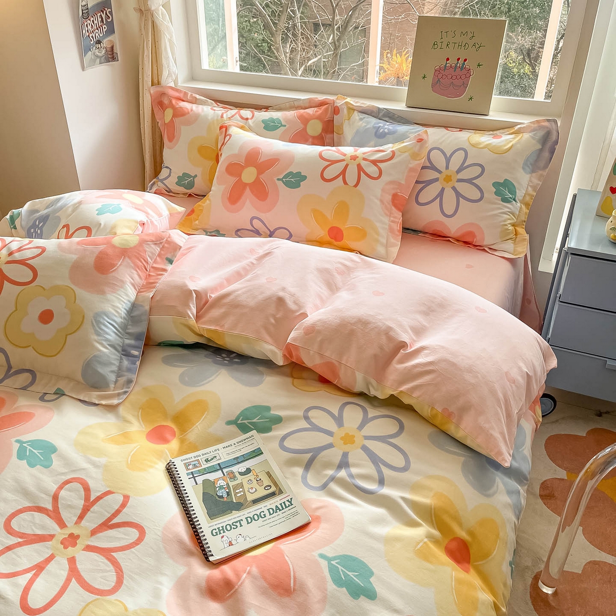 91家纺网 家纺一手货源 找家纺 涵宸家纺 2025新款亲肤舒适全棉印花四件套-68系列 总 B爱恋