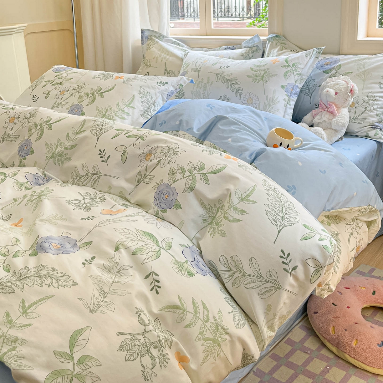 91家纺网 家纺一手货源 找家纺 涵宸家纺 2025新款亲肤舒适全棉印花四件套-68系列 总 B花仙子