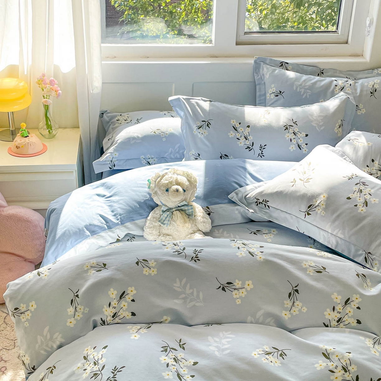 91家纺网 家纺一手货源 找家纺 涵宸家纺 2025新款亲肤舒适全棉印花四件套-68系列 总 B那年花开