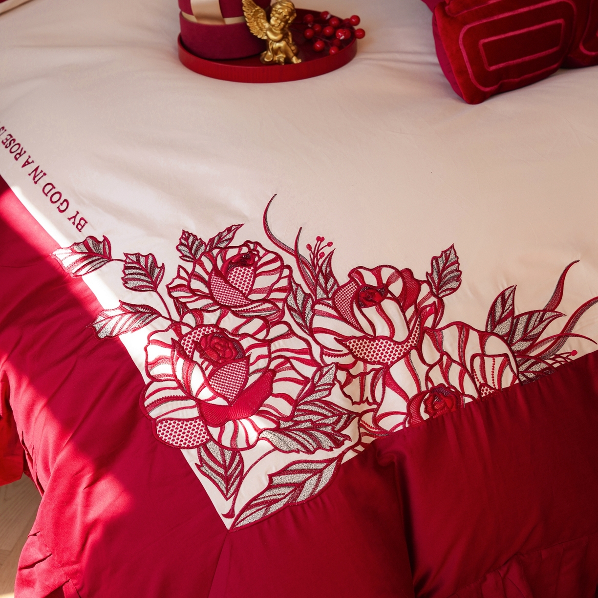 91家纺网 家纺一手货源 找家纺 （总）甜咪咪婚庆 2026新品婚庆50s长绒棉全棉纯棉床单床盖款结婚四件套多件套（提供买家秀）