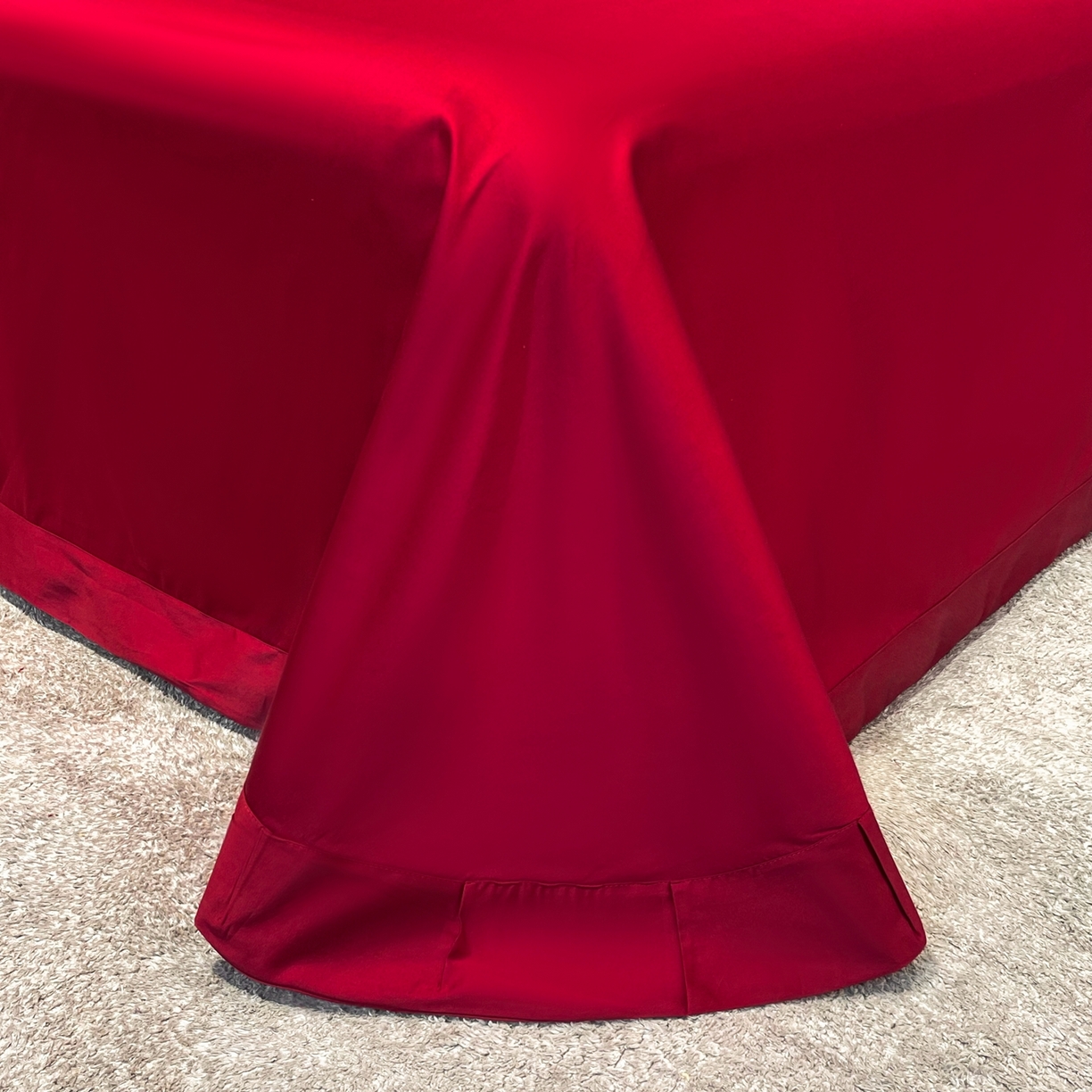 91家纺网 家纺一手货源 找家纺 甜咪咪婚庆 2026新品婚庆50s长绒棉全棉纯棉床单床盖款结婚四件套多件套 我爱你