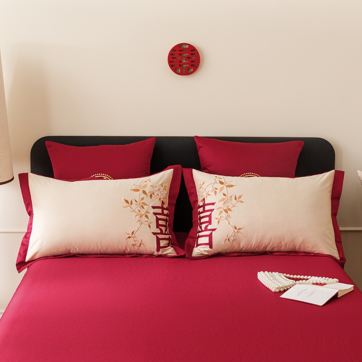 91家纺网 家纺一手货源 找家纺 甜咪咪婚庆 2026新品婚庆50s长绒棉全棉纯棉床单床盖款结婚四件套多件套 十里红妆