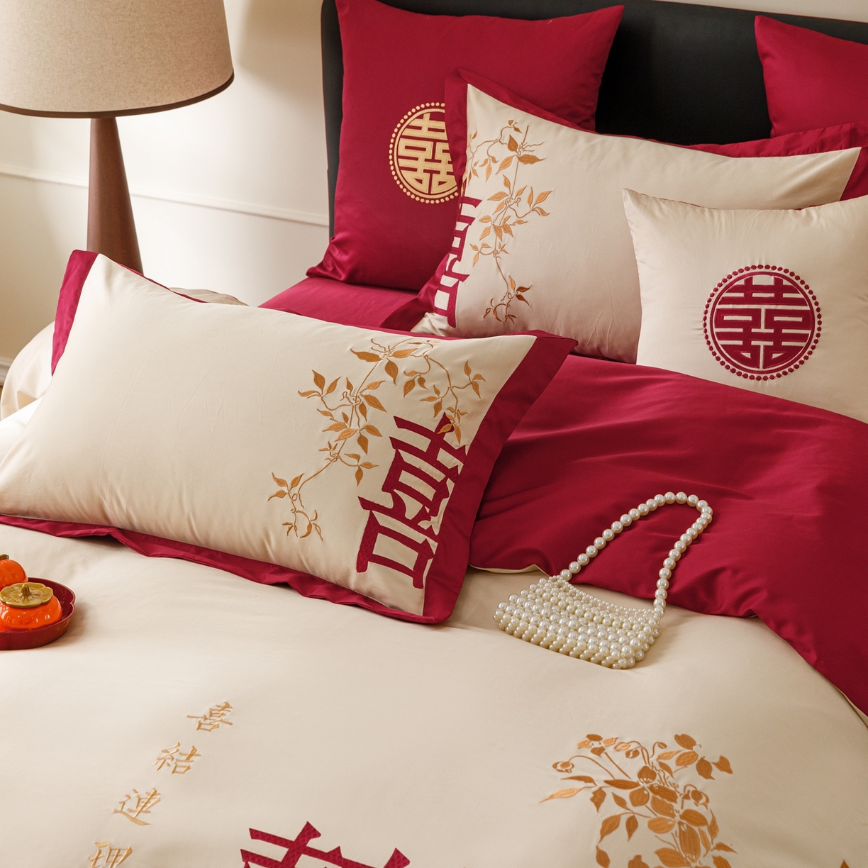 91家纺网 家纺一手货源 找家纺 甜咪咪婚庆 2026新品婚庆50s长绒棉全棉纯棉床单床盖款结婚四件套多件套 十里红妆