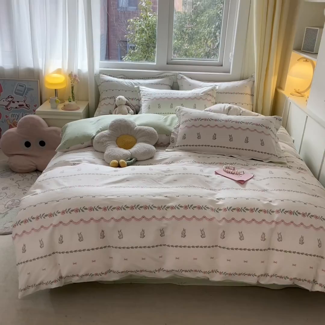 91家纺网 家纺一手货源 找家纺 涵宸家纺 2025新款亲肤舒适全棉印花四件套-68系列 总 B辛德瑞拉