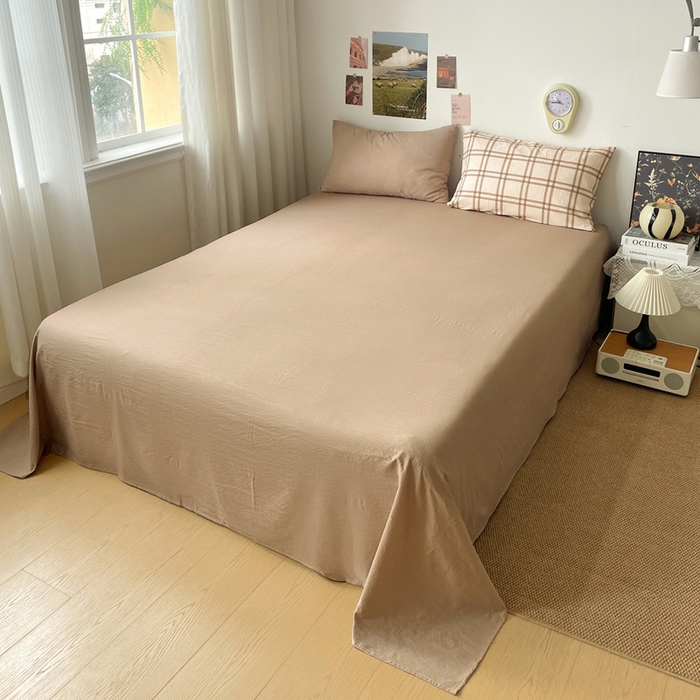 91家纺网 家纺一手货源 找家纺 （总）海岛哥哥 2026新款双层纱格条系列四件套