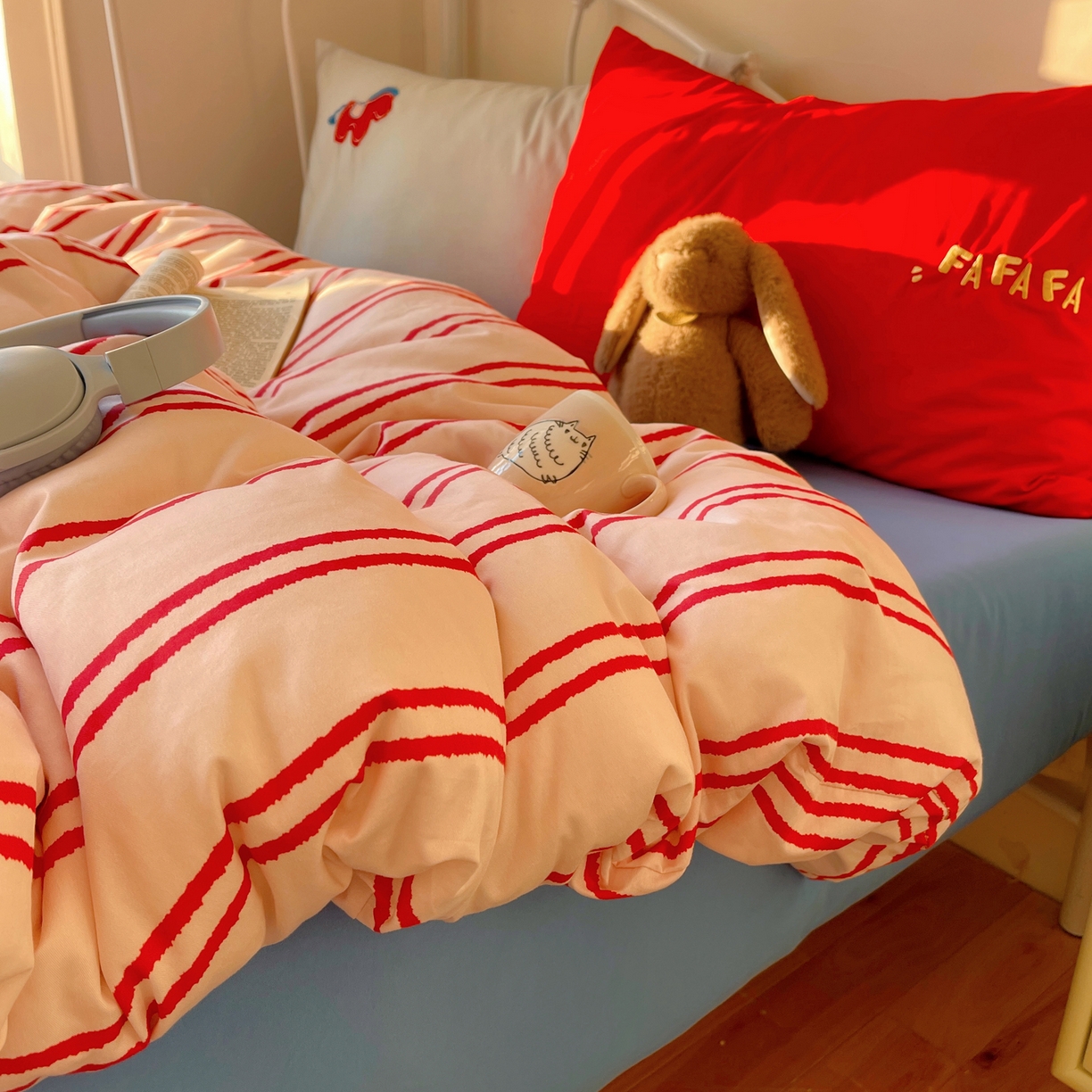 91家纺网 家纺一手货源 找家纺 （总） 轻奢坊 2026新年款水洗棉贴布绣四件套-旺福