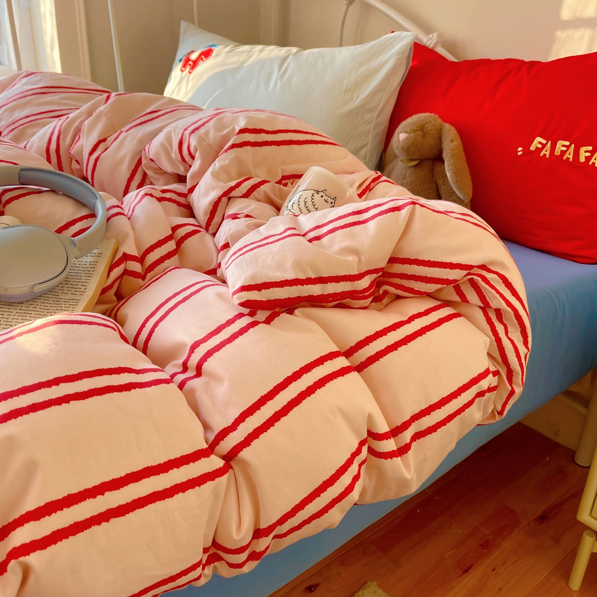 91家纺网 家纺一手货源 找家纺 （总） 轻奢坊 2026新年款水洗棉贴布绣四件套-旺福