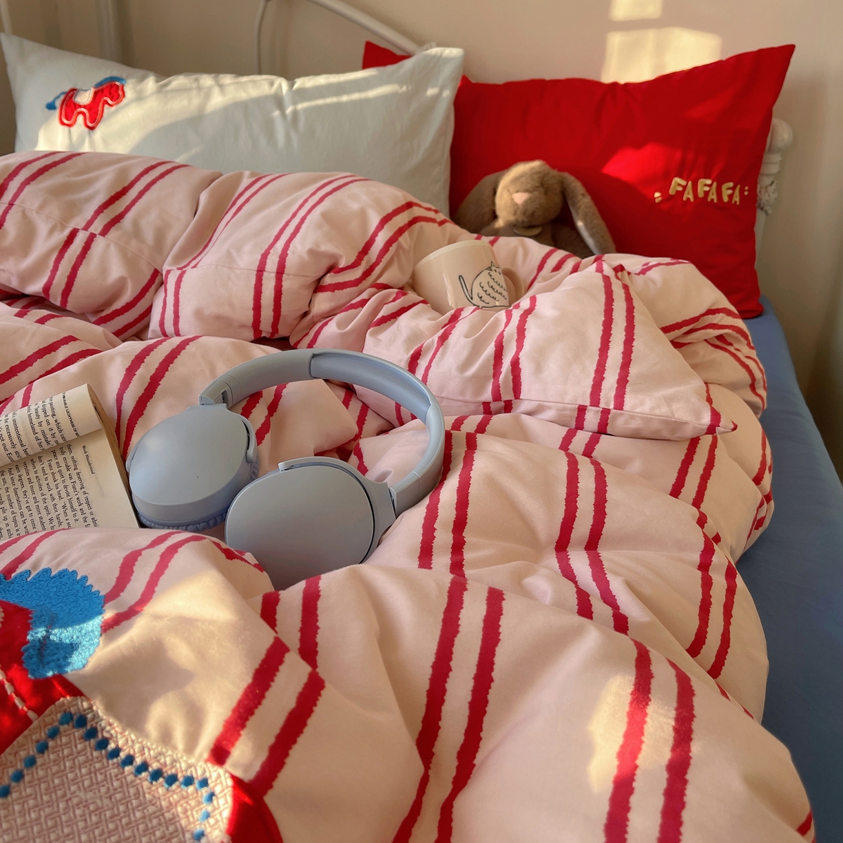 91家纺网 家纺一手货源 找家纺 （总） 轻奢坊 2026新年款水洗棉贴布绣四件套-旺福