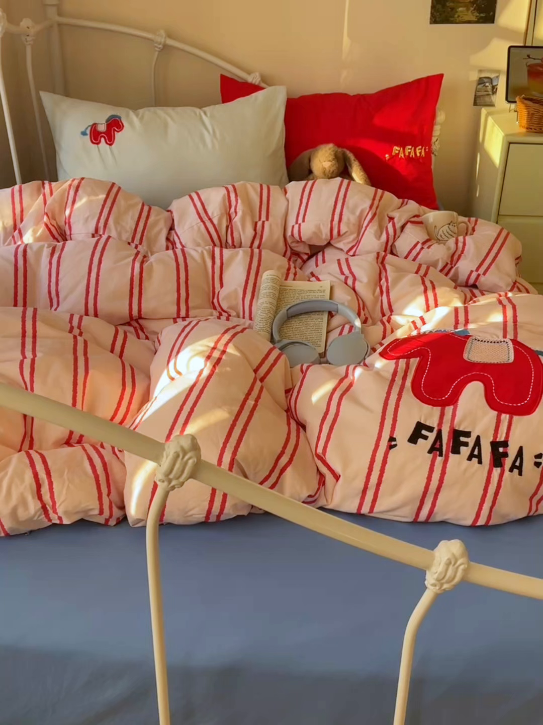 91家纺网 家纺一手货源 找家纺 （总） 轻奢坊 2026新年款水洗棉贴布绣四件套-旺福