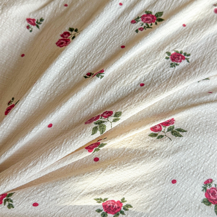 91家纺网 家纺一手货源 找家纺 （总）贝凯瑞 2026仿棉皱皱纱双层纱木棉仿棉水洗棉喜庆浪漫大红四件套-红韵