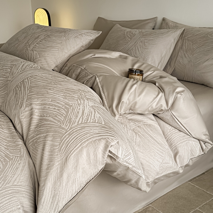 91家纺网 家纺一手货源 找家纺 （总）如一  2026新款60S全棉水洗提花立体厚织浮雕四件套