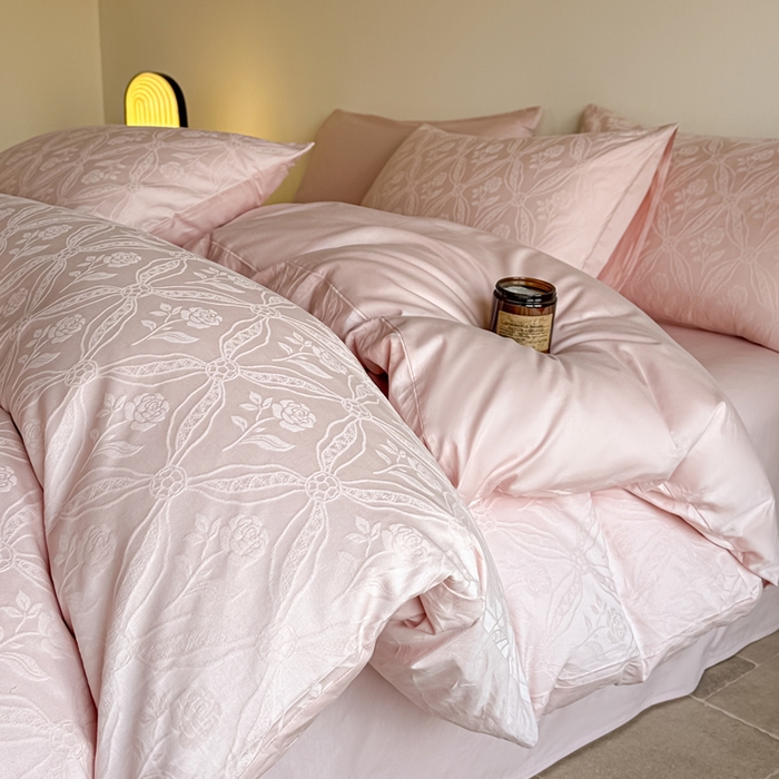 91家纺网 家纺一手货源 找家纺 （总）如一  2026新款60S全棉水洗提花立体厚织浮雕四件套