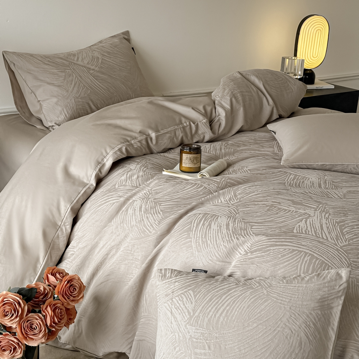 91家纺网 家纺一手货源 找家纺 （总）如一  2026新款60S全棉水洗提花立体厚织浮雕四件套