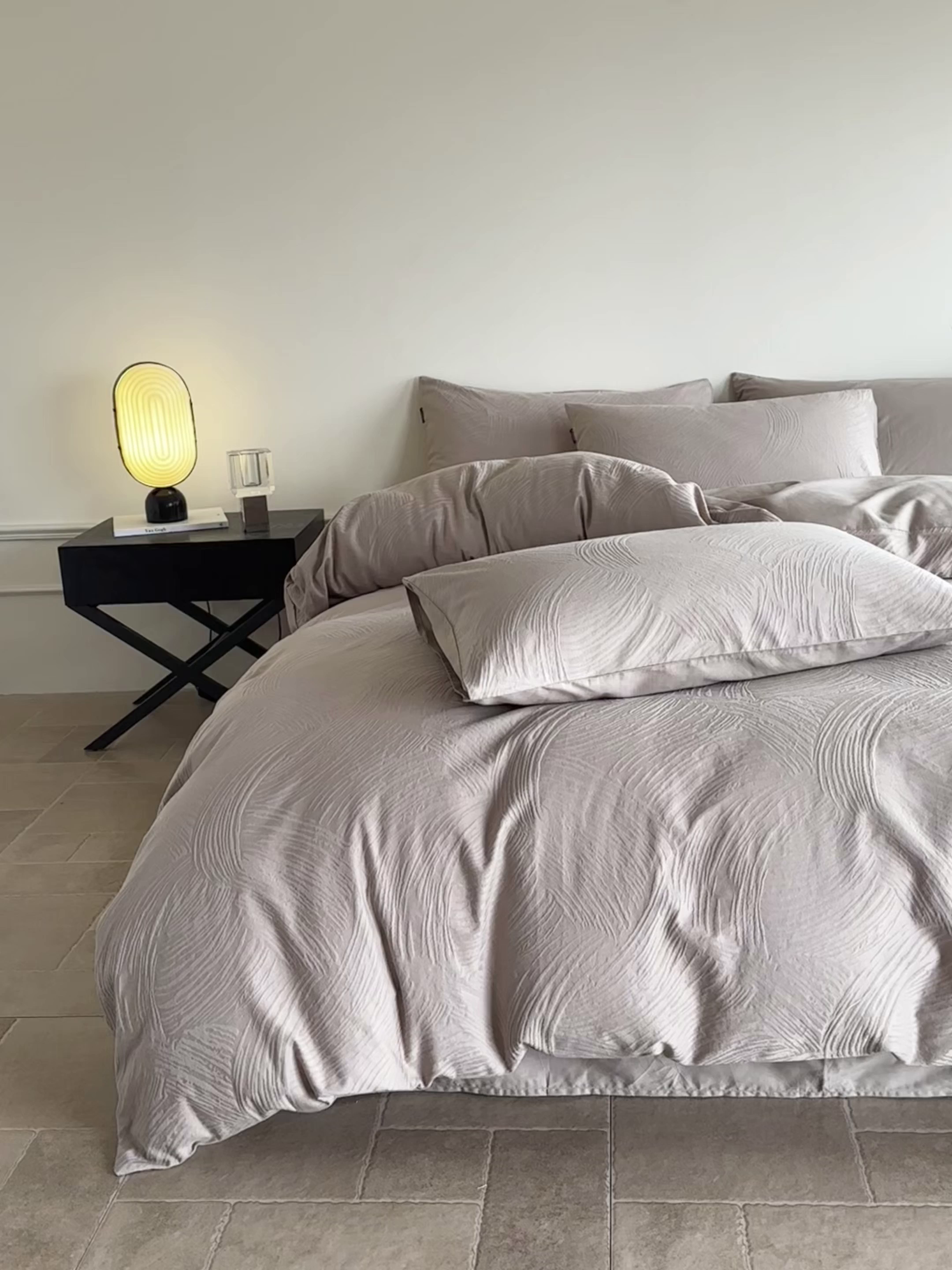 91家纺网 家纺一手货源 找家纺 （总）如一  2026新款60S全棉水洗提花立体厚织浮雕四件套