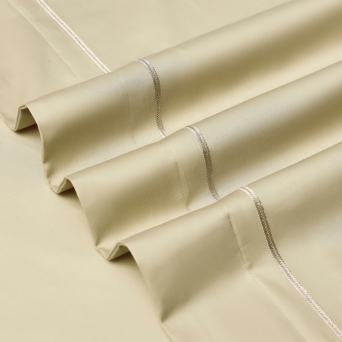 91家纺网 家纺一手货源 找家纺 （总）诗黛尔 2026春夏新款长绒棉刺绣纪凡希系列四件套