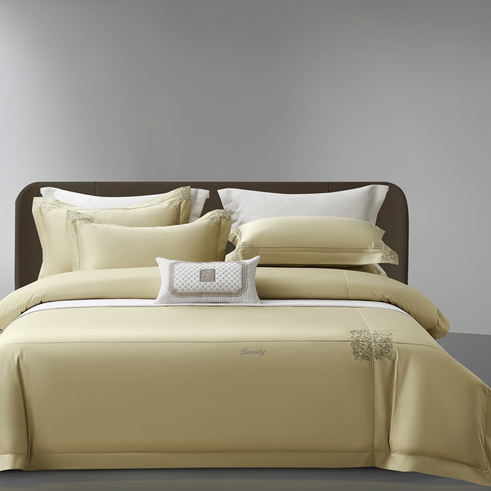 诗黛尔 2026春夏新款长绒棉刺绣纪凡希系列四件套 纪凡希 橄榄绿