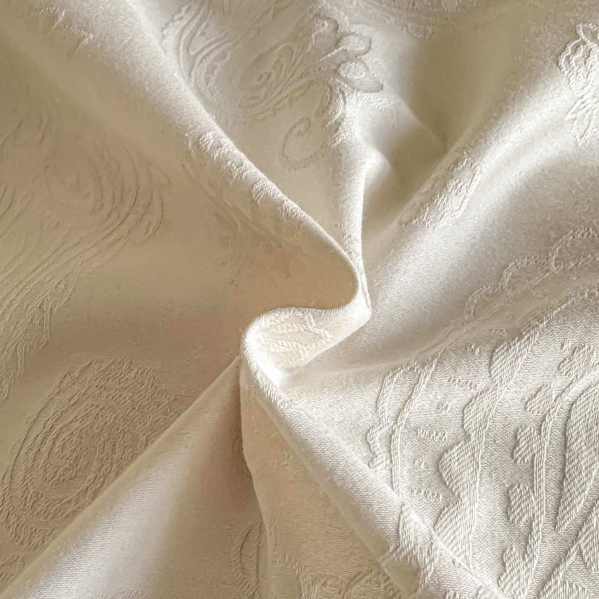 91家纺网 家纺一手货源 找家纺 如一  2026新款60S全棉水洗提花立体厚织浮雕四件套 腰果-奶米杏