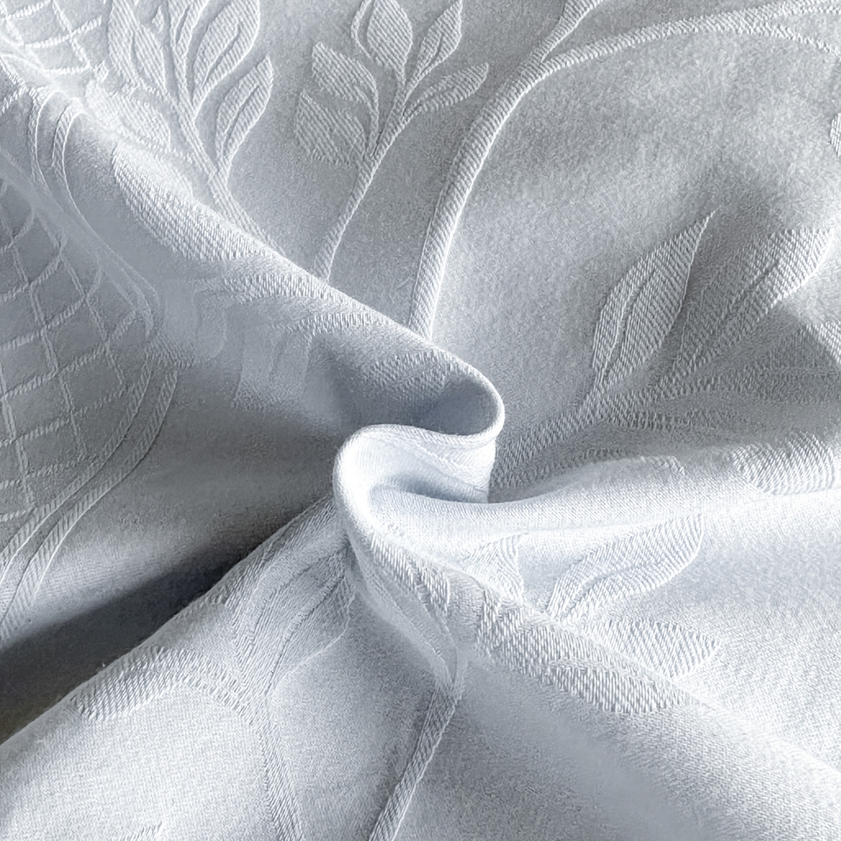 91家纺网 家纺一手货源 找家纺 如一  2026新款60S全棉水洗提花立体厚织浮雕四件套 叶韵-云水蓝