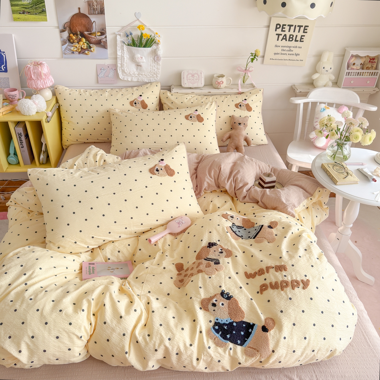 91家纺网 家纺一手货源 找家纺 （总）卡斯诺家纺馆 2026新款皱皱棉双层纱毛巾绣四件套（下载文件包含买家秀）