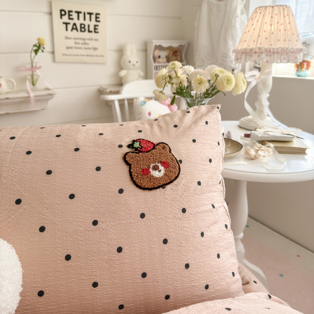 91家纺网 家纺一手货源 找家纺 卡斯诺家纺馆 2026新款皱皱棉双层纱毛巾绣四件套（下载文件包含买家秀） 倒立熊