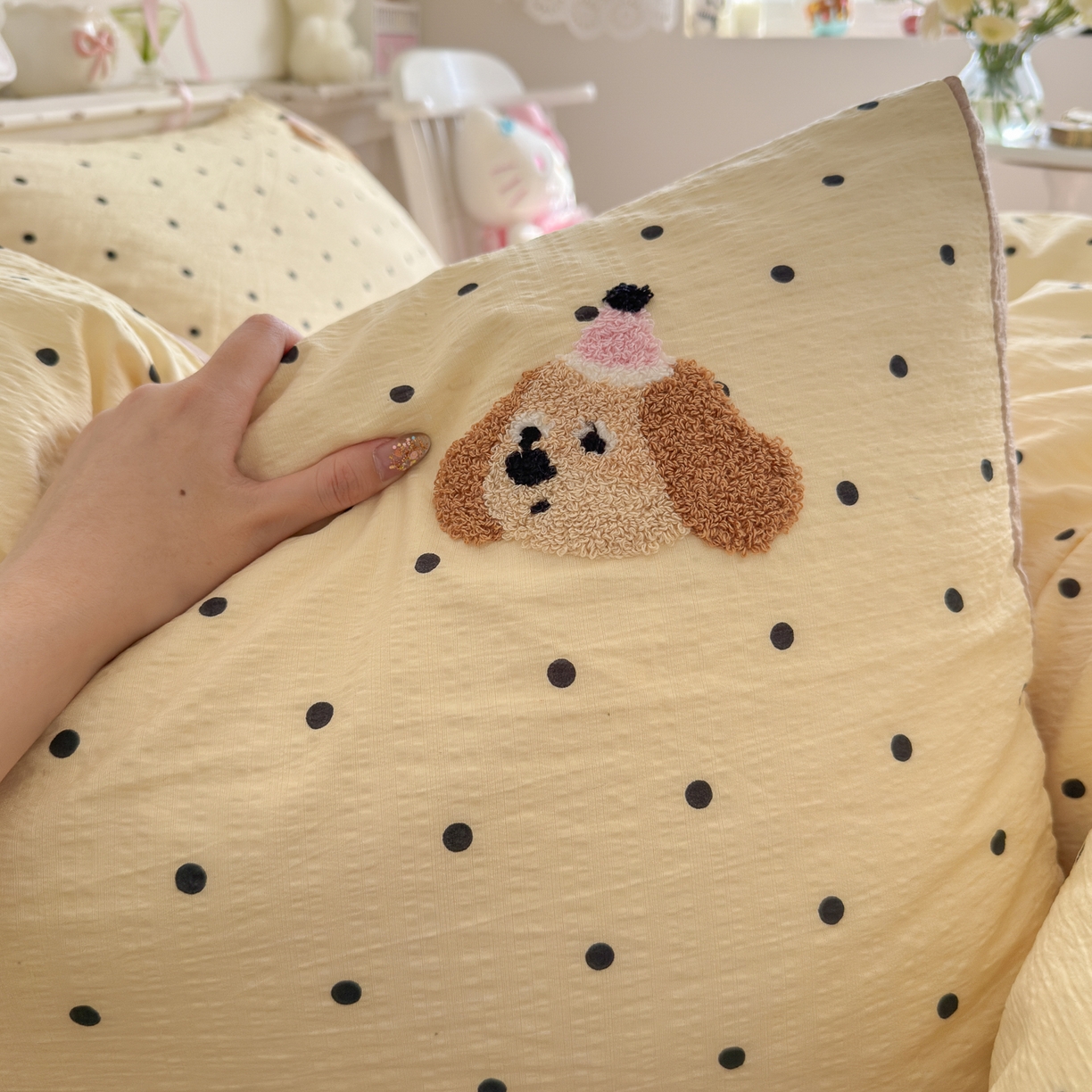 91家纺网 家纺一手货源 找家纺 （总）卡斯诺家纺馆 2026新款皱皱棉双层纱毛巾绣四件套（下载文件包含买家秀）