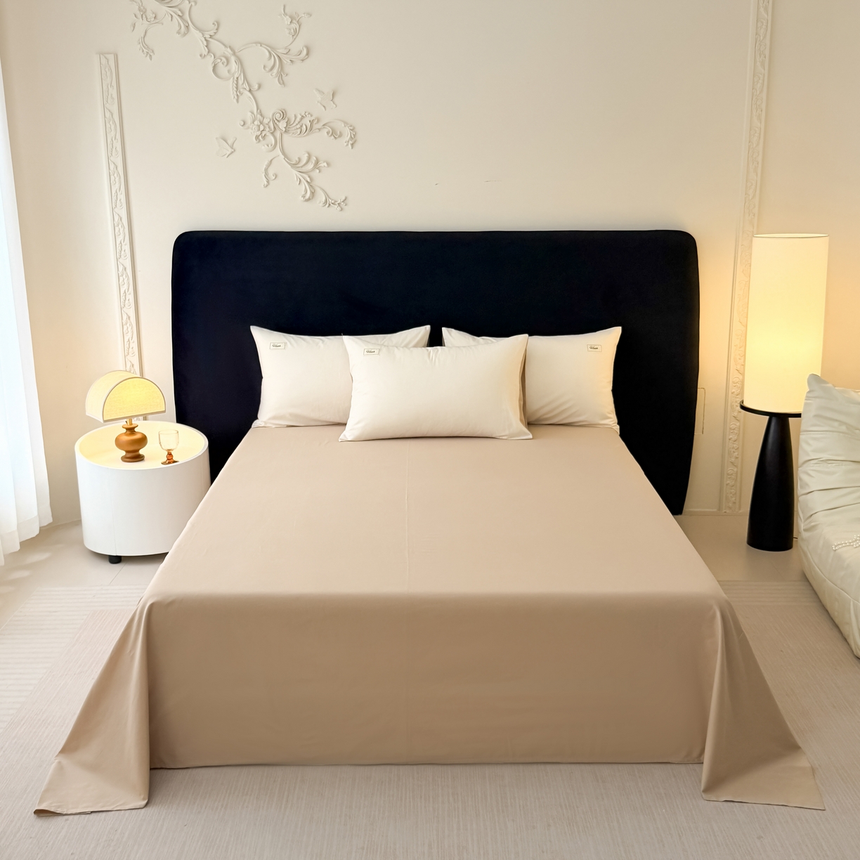 91家纺网 家纺一手货源 找家纺 （总）木子家纺 2026新款高支高密全棉纯棉双拼纯色四件套