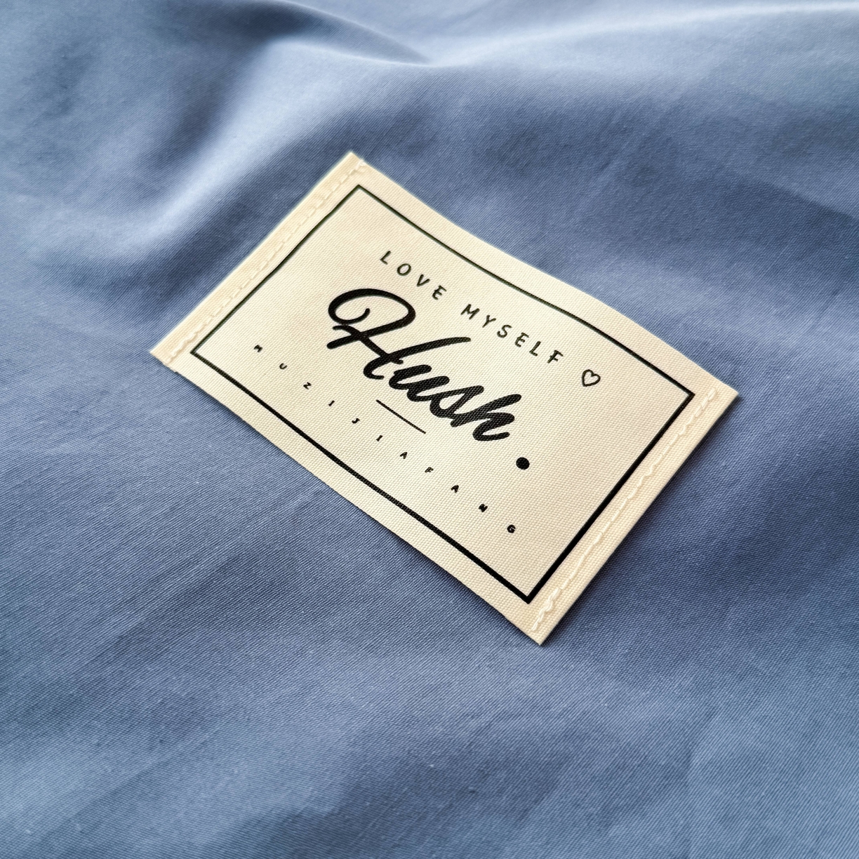 91家纺网 家纺一手货源 找家纺 木子家纺 2026新款高支高密全棉纯棉双拼纯色四件套 幽蓝深灰