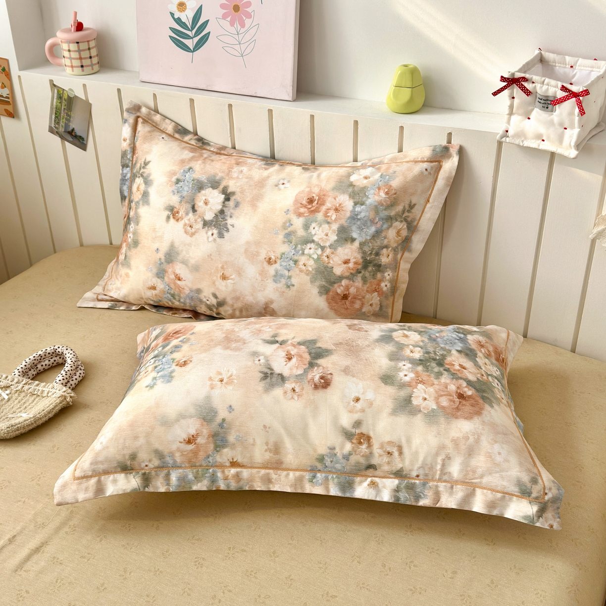 91家纺网 家纺一手货源 找家纺 （总）乐童家纺 2026新款全棉网红直播爆款吊边一字绣工艺款四件套-系列二