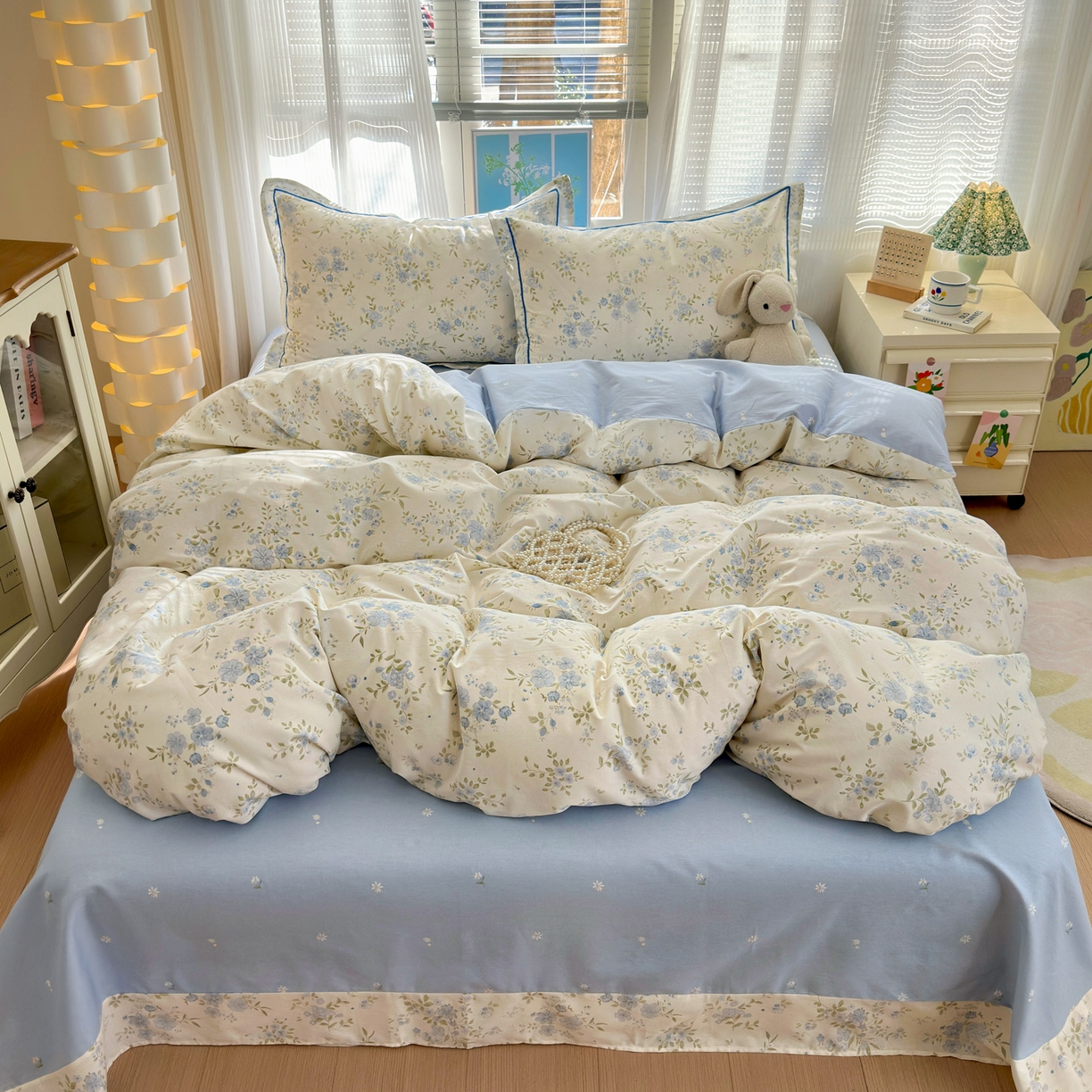 乐童家纺 2026新款全棉网红直播爆款吊边一字绣工艺款四件套-系列二 苏林米兰