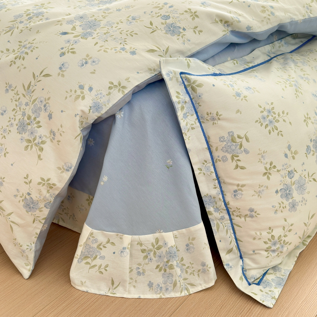 91家纺网 家纺一手货源 找家纺 乐童家纺 2026新款全棉网红直播爆款吊边一字绣工艺款四件套-系列二 苏林米兰