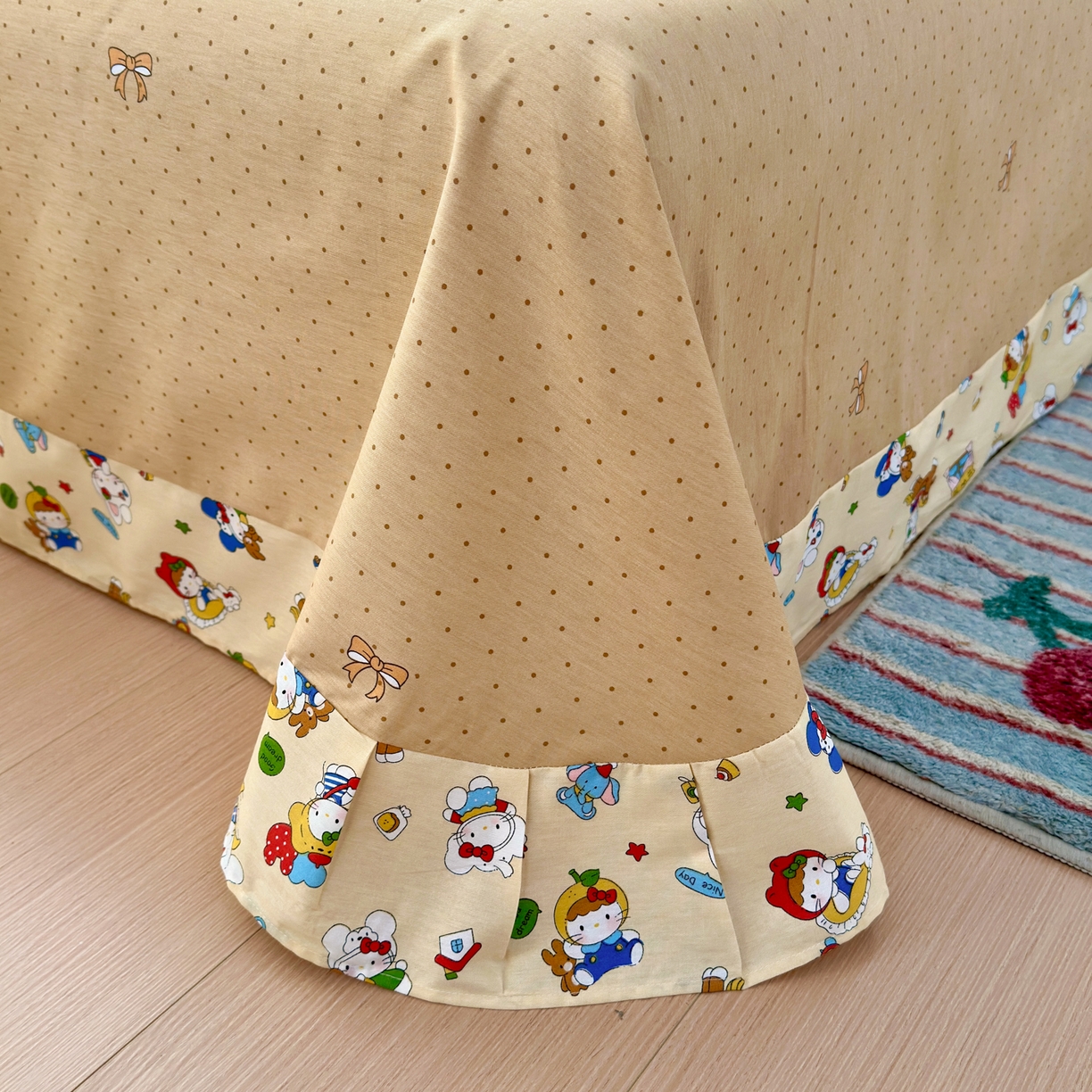 91家纺网 家纺一手货源 找家纺 乐童家纺 2026新款全棉网红直播爆款吊边一字绣工艺款四件套-系列二 童梦园