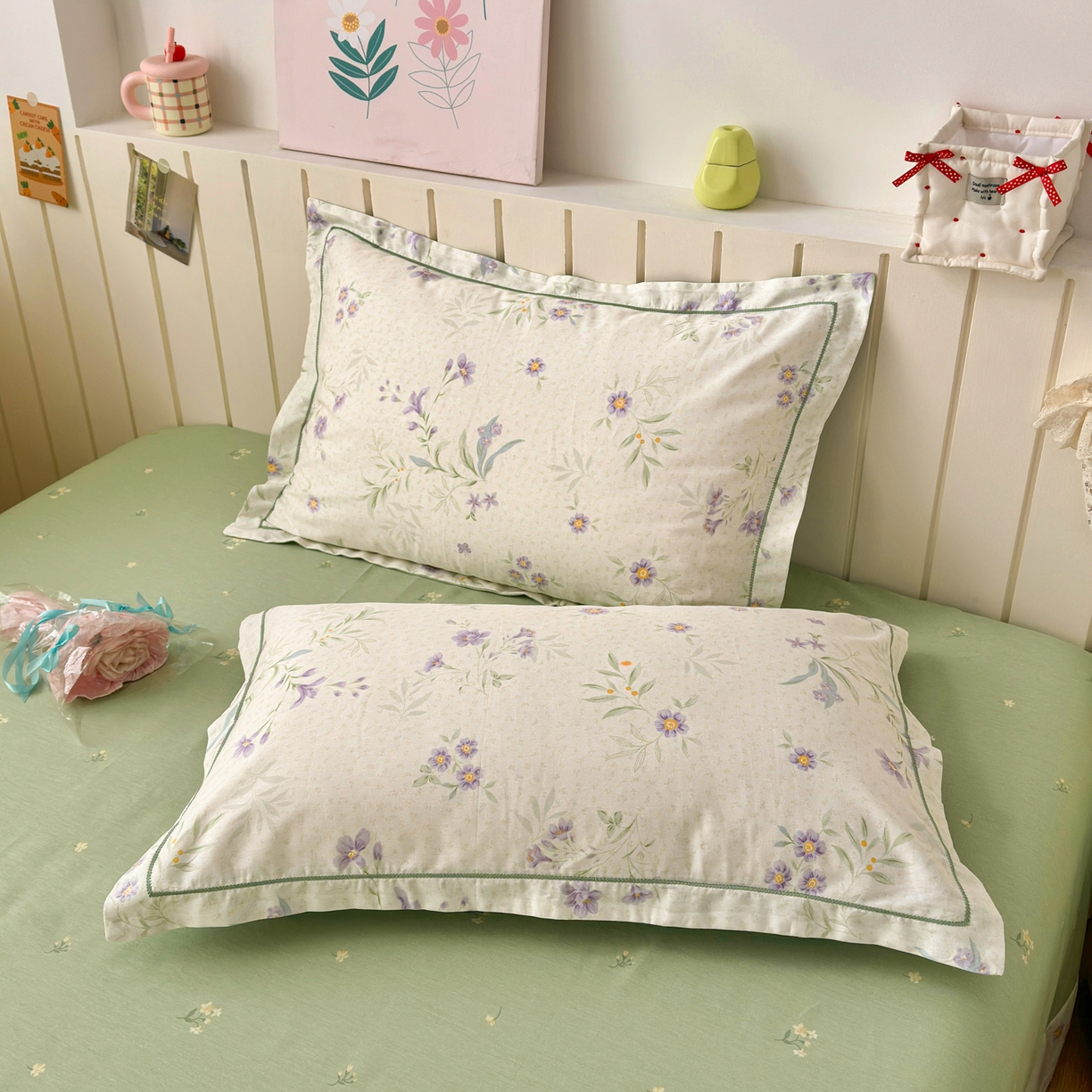 91家纺网 家纺一手货源 找家纺 乐童家纺 2026新款全棉网红直播爆款吊边一字绣工艺款四件套-系列二 幽兰花梦