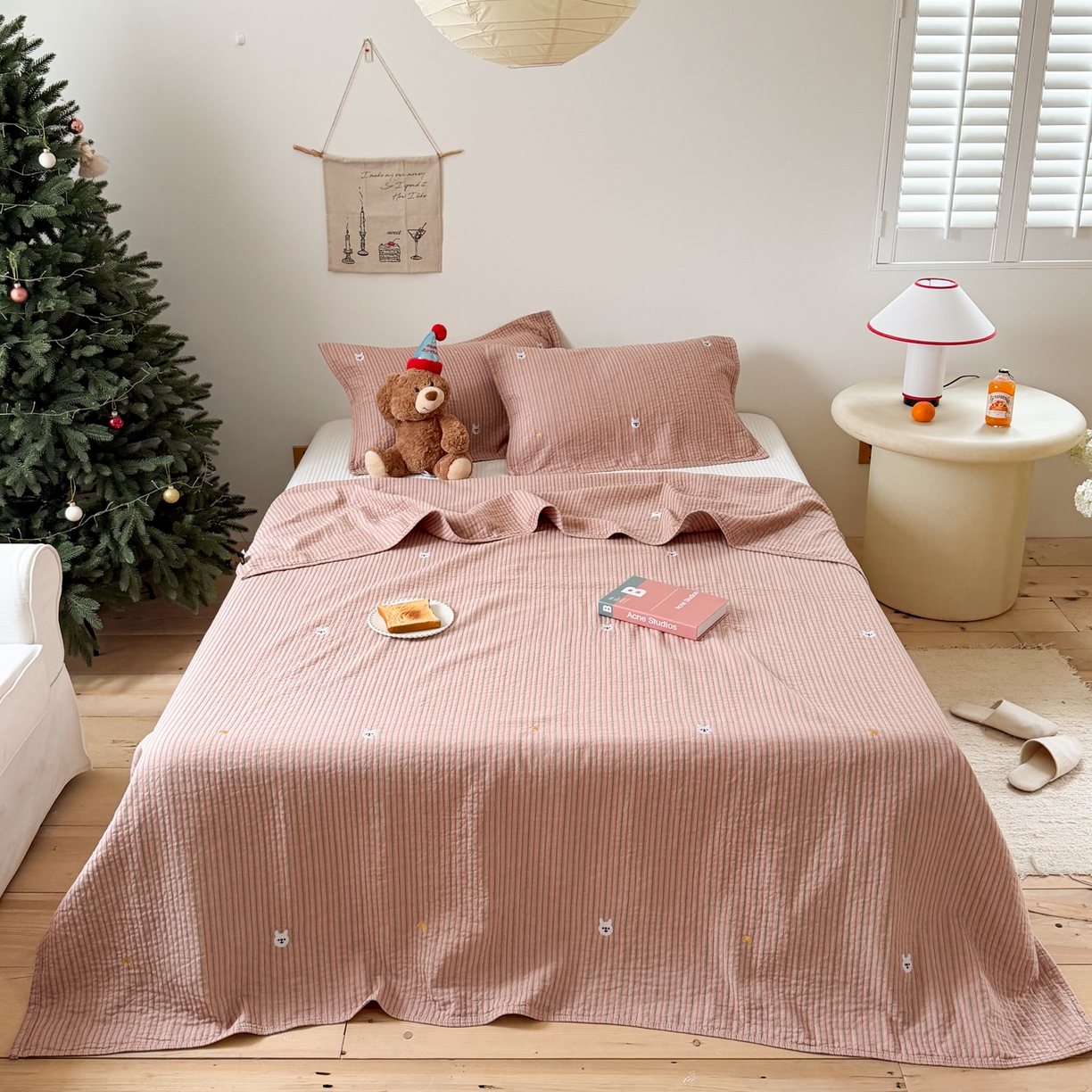 91家纺网 家纺一手货源 找家纺 （总）沐瑟家纺 2026新款全棉水洗绣花枕巾-麦兜