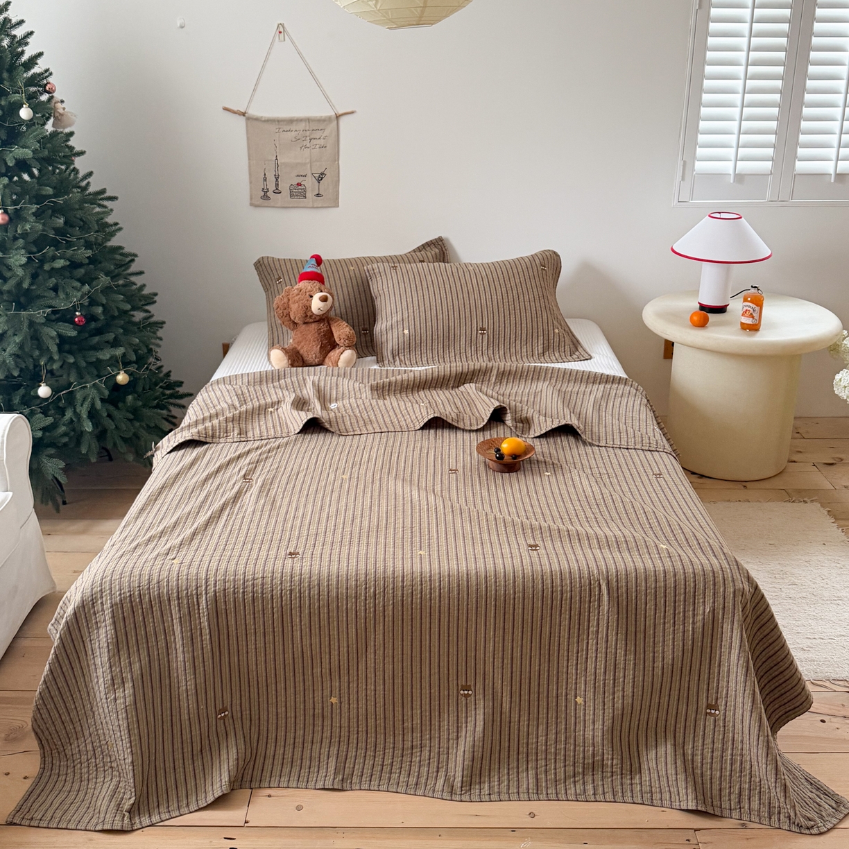 91家纺网 家纺一手货源 找家纺 沐瑟家纺 2026新款全棉水洗绣花枕巾-麦兜 麦兜-绿色