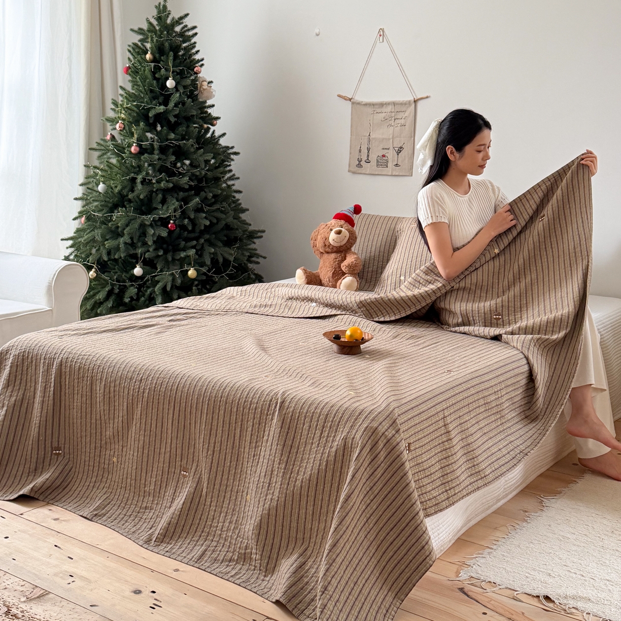 91家纺网 家纺一手货源 找家纺 沐瑟家纺 2026新款全棉水洗绣花枕巾-麦兜 麦兜-绿色