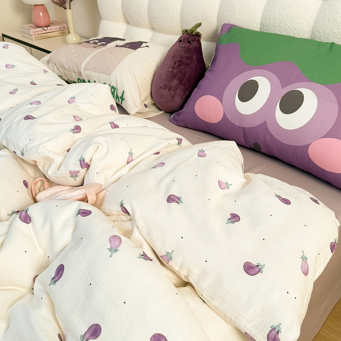 91家纺网 家纺一手货源 找家纺 淑女公社家纺 2026新款印加绣双层纱全棉纯棉四件套 紫气东来