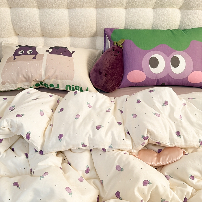 91家纺网 家纺一手货源 找家纺 淑女公社家纺 2026新款印加绣双层纱全棉纯棉四件套 紫气东来