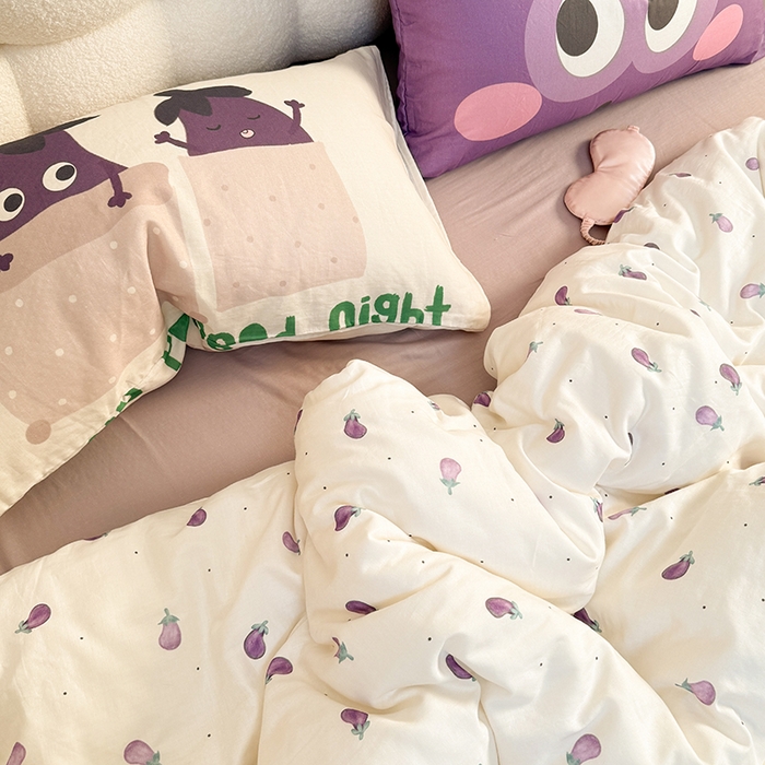 91家纺网 家纺一手货源 找家纺 淑女公社家纺 2026新款印加绣双层纱全棉纯棉四件套 紫气东来