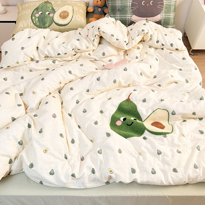 91家纺网 家纺一手货源 找家纺 淑女公社家纺 2026新款印加绣双层纱全棉纯棉四件套 富得流油