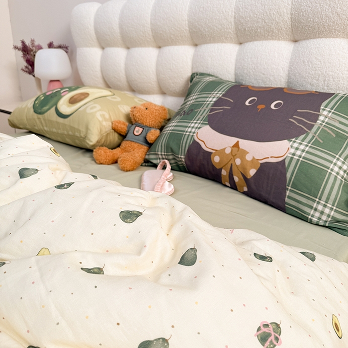 91家纺网 家纺一手货源 找家纺 淑女公社家纺 2026新款印加绣双层纱全棉纯棉四件套 富得流油