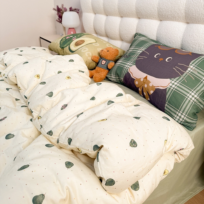 91家纺网 家纺一手货源 找家纺 淑女公社家纺 2026新款印加绣双层纱全棉纯棉四件套 富得流油