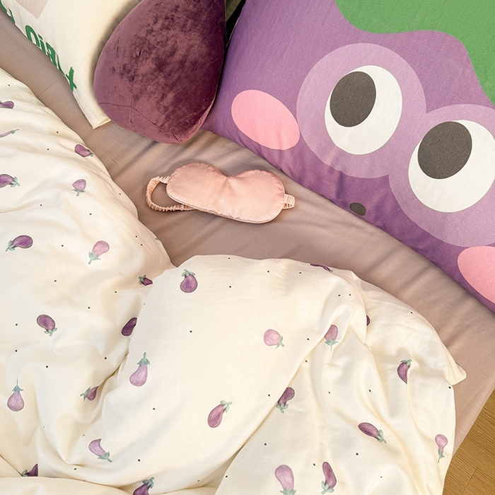 91家纺网 家纺一手货源 找家纺 淑女公社家纺 2026新款印加绣双层纱全棉纯棉四件套 紫气东来