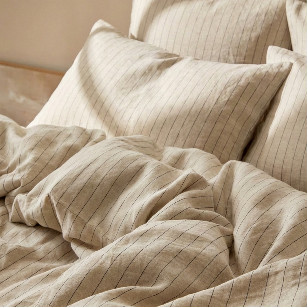 91家纺网 家纺一手货源 找家纺 原研家居 2026新款舒适亲肤水洗棉麻四件套 云缦