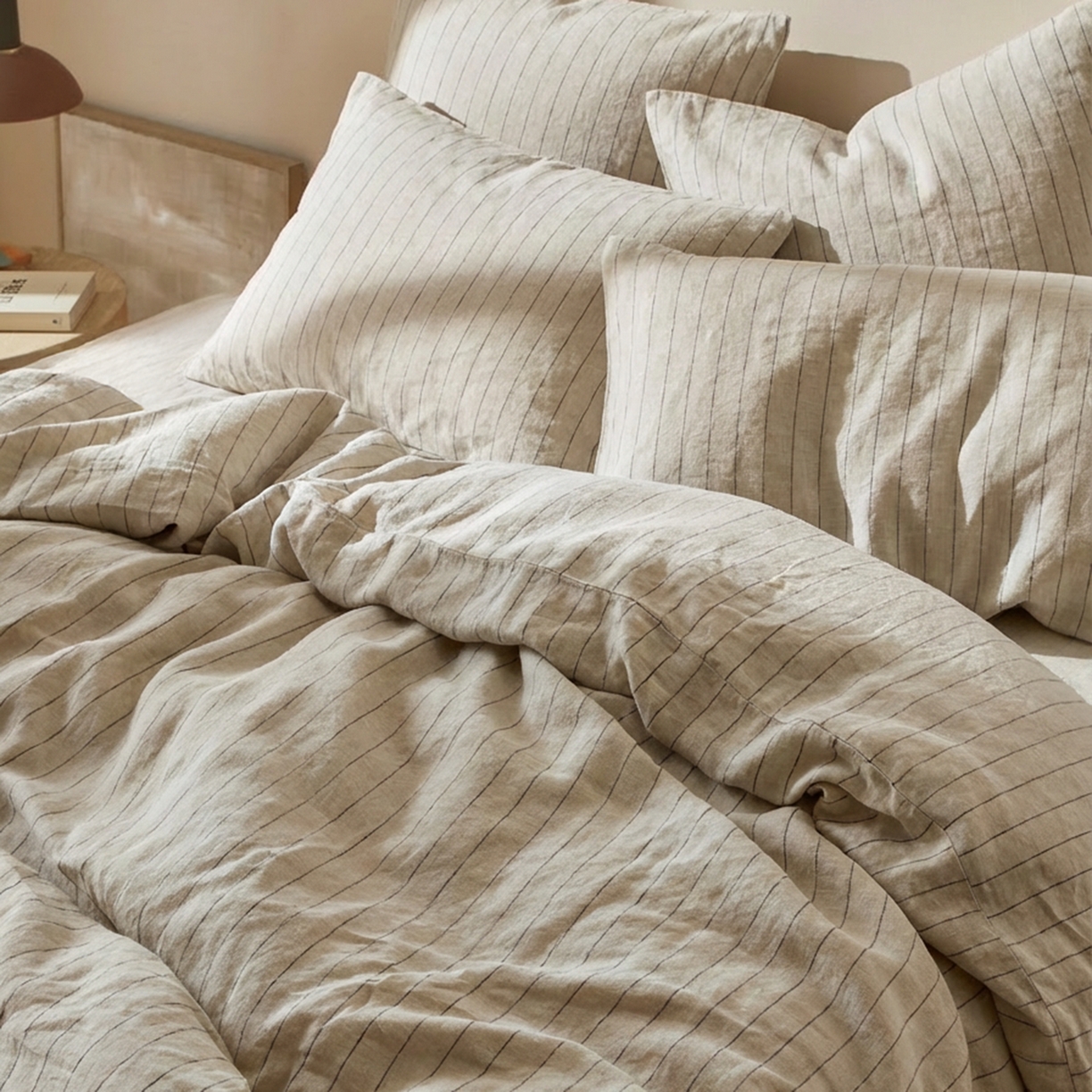 91家纺网 家纺一手货源 找家纺 原研家居 2026新款舒适亲肤水洗棉麻四件套 云缦