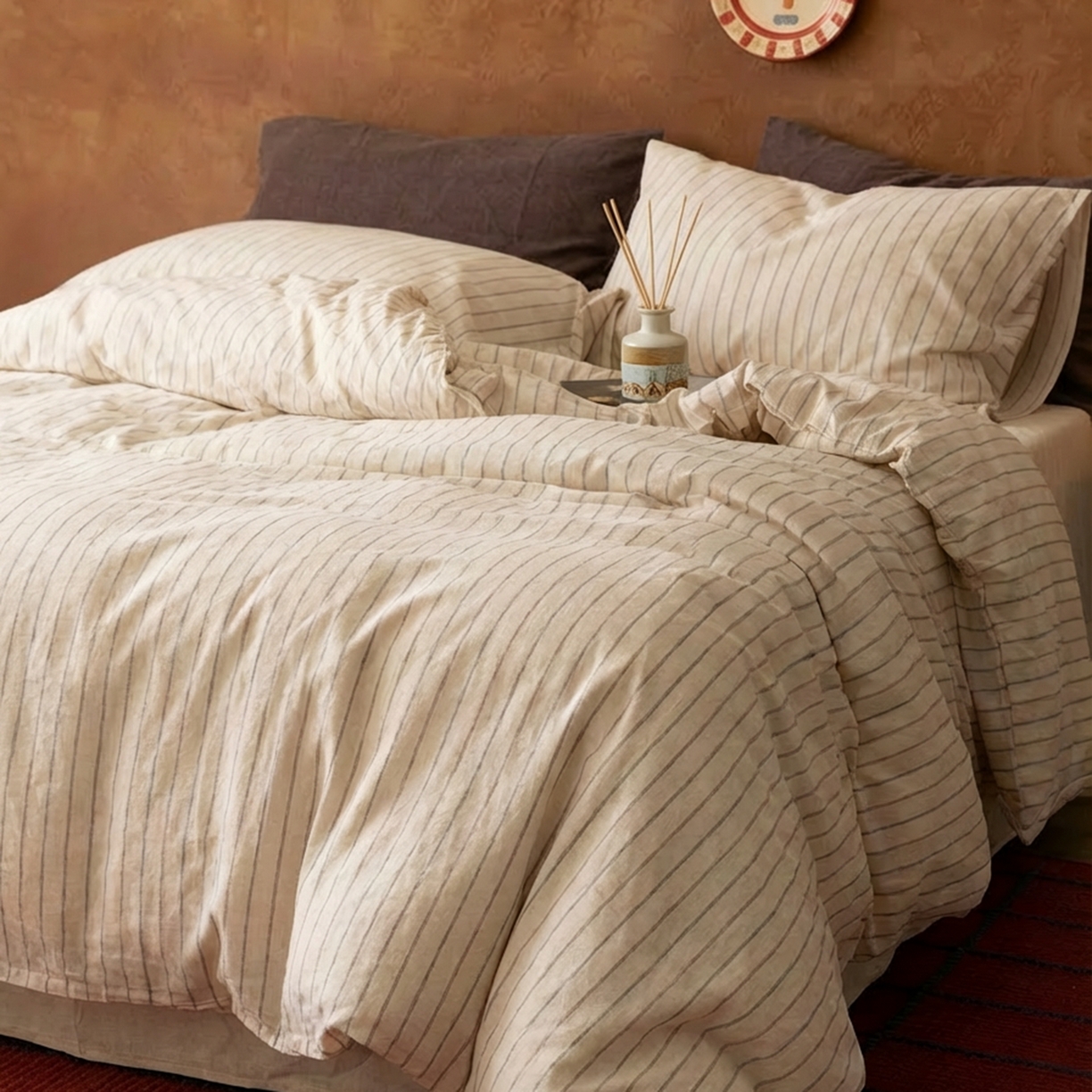 91家纺网 家纺一手货源 找家纺 原研家居 2026新款舒适亲肤水洗棉麻四件套 洛可