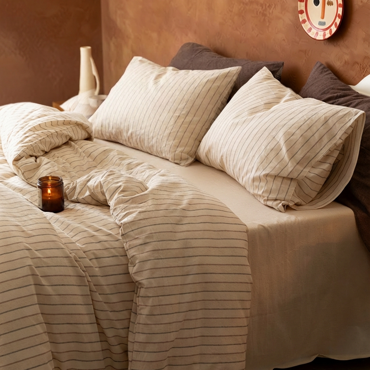 91家纺网 家纺一手货源 找家纺 原研家居 2026新款舒适亲肤水洗棉麻四件套 洛可