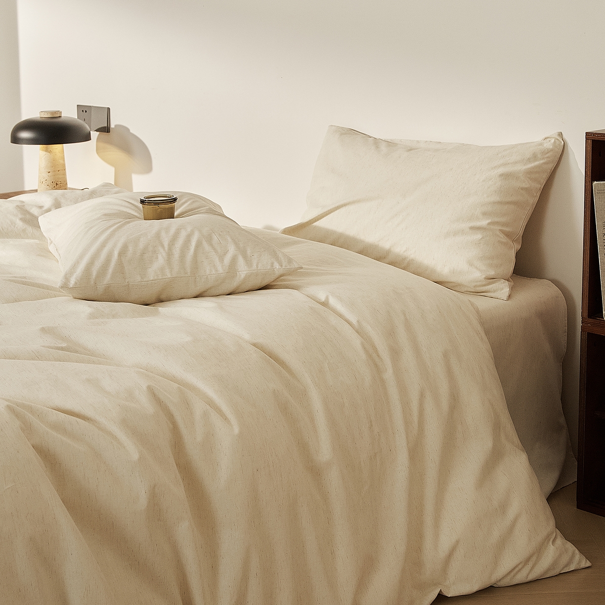 91家纺网 家纺一手货源 找家纺 原研家居 2026新款舒适亲肤水洗棉麻四件套 陌本