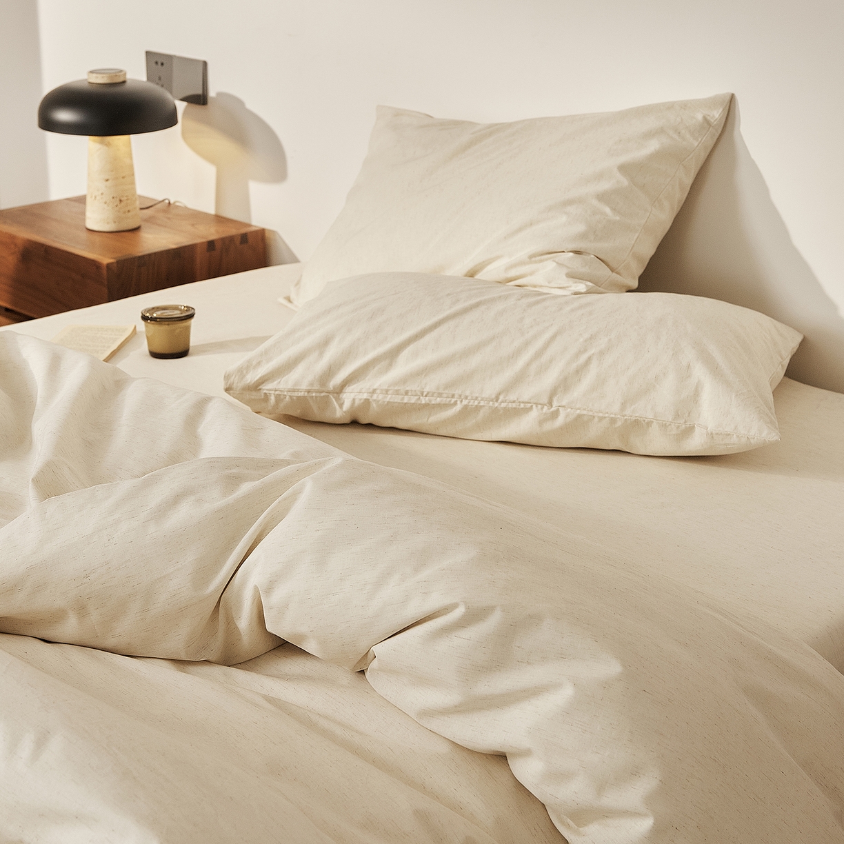 91家纺网 家纺一手货源 找家纺 原研家居 2026新款舒适亲肤水洗棉麻四件套 陌本