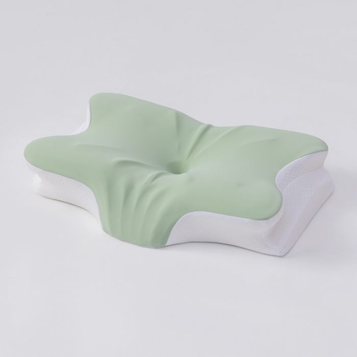 91家纺网 家纺一手货源 找家纺 （总）绮甜枕语 2026新款亚马逊异形牛角枕记忆棉护颈冰丝助睡眠跨境枕头慢回弹支撑蝶形枕