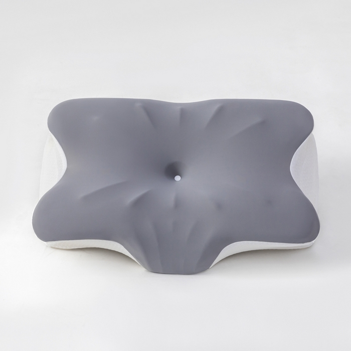 91家纺网 家纺一手货源 找家纺 绮甜枕语 2026新款亚马逊异形牛角枕记忆棉护颈冰丝助睡眠跨境枕头慢回弹支撑蝶形枕 灰色